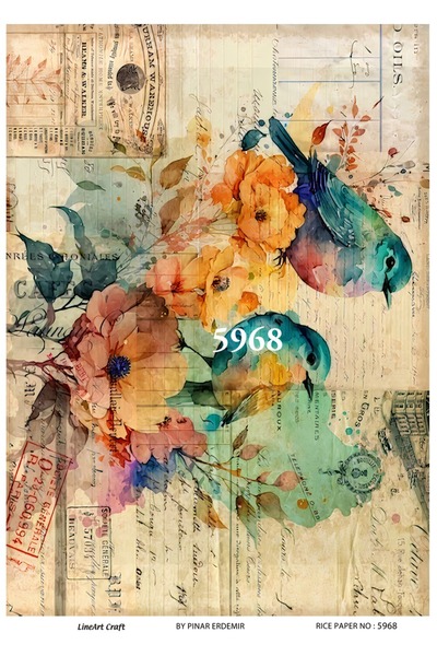 LİNEART Pirinç Dekopaj Kağıdı No:L5968- 29X42cm