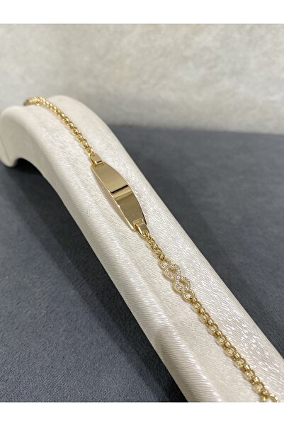 ARSLANTAŞ 1989 8 AYAR ALTIN DOÇ ZİNCİRLİ SONSUZLUK MODELLİ ÇOCUK KÜNYESİ