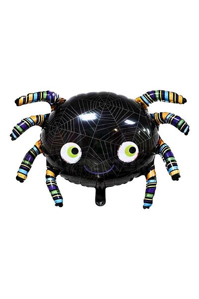Huzur Party Store Black Spider Foil Balloon 82x55 Cm Halloween Party Halloween Decorative Balloon Helium Compatible