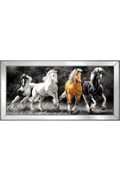 dbsanat Yağlı Boya Atlar Motifli Kanvas Tablo