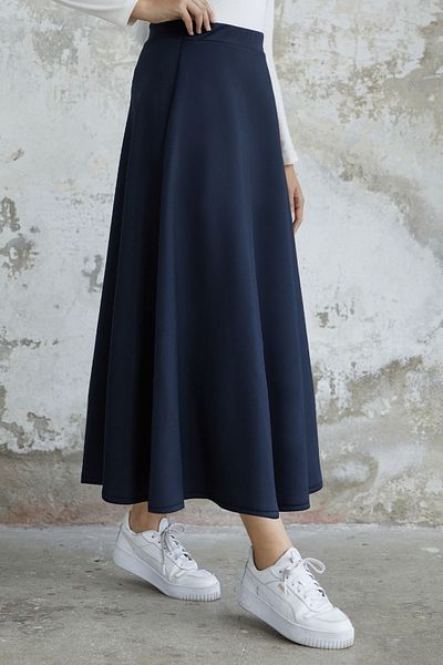 InStyle Scuba Skirt - Navy Blue