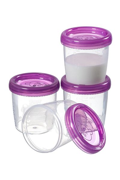 F BLACKSTONE 4-Piece 180ml Mother Baby Milk and Food Baby Organic Food Scale Leak-Proof Lid Storage Container