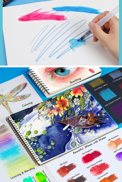 Vox Art Kalour 120 Pieces Water Color Pencil Set - Metal Box