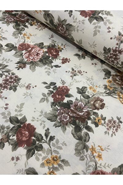 stay home Eskitme Çiçek,Dertsiz,Punch, Masa Örtüsü,Kırlent,Fon Perde İçin Kumaş 100x180cm