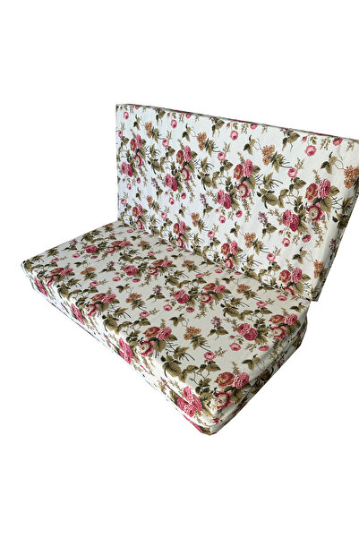 Vip Home Concept Çift Kişilik Katlanır Yer Yatağı Ve Sünger Yatak Katlanır Minder Yatak 120x195x8 CM-İNGİLİZ GÜLÜ