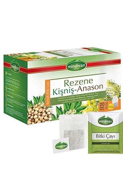 Mindivan Rezene, Kişniş, Anason Karışık Bitki Çayı 1.5 gr x 20 Süzen Poşet