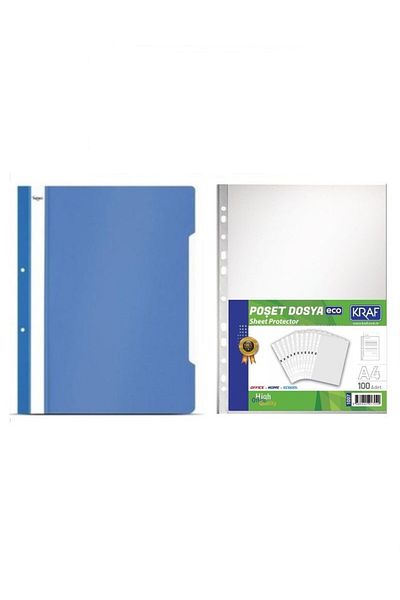 KRAF Blue Wire and Bag File - Set of 50 + 100