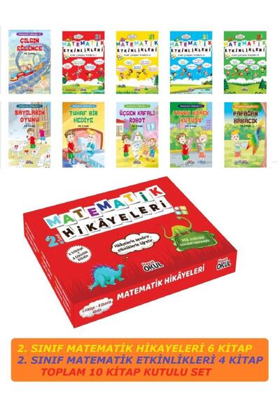 Hayat Okul Yayınları Hayat 2. Sınıf Matematik Hikayeleri ve Etkinlikleri 10 K...