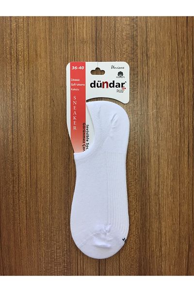 Dündar Unisex Λευκές βαμβακερές κάλτσες χωρίς ραφή 6 συσκευασιών