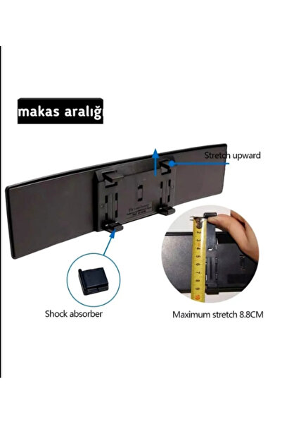 Cartex Ilave Oto Iç Dikiz Aynası MAVİ AYNA BOMBELİ Makaslı Geçmeli 300 mm
