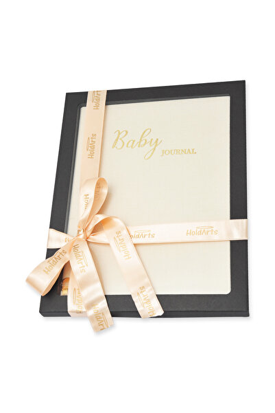 HoldArts Anne Bebek Anı Defteri - Hamile Günlüğü - Hamilelik Ajandası - Krem