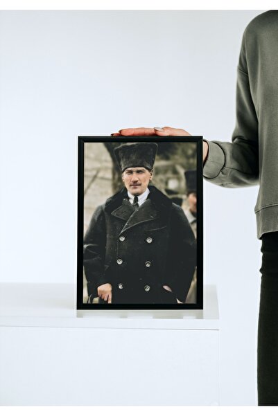 caddehediye MUSTAFA KEMAL ATATÜRK PORTRE Ahşap Mdf Çerçeve Görünümlü Tablo Dekor