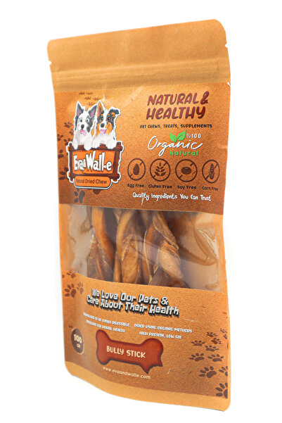 Eva & Wall-e Köpek Kemiği Ödül Kemiği Kurutulmuş Taze Bully Stick Çiğneme, %100 Doğal Sığır Örgü Kamış 3 Adet