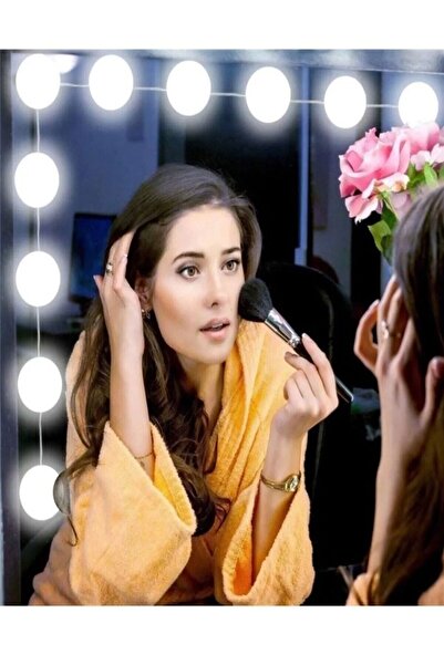 Trendyıldızı Makyaj Aynası Ledi Hollywood Tarzı Ayna Led Işık Usb'li 10'lu