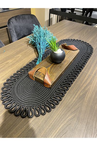 MaVaux Galaxy Natural Jute, Μοτίβο, Ψάθινο, American Service, Τραπέζι, Τραπεζάκι σαλονιού Runner. 30x80