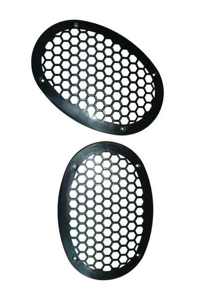 POZART AUDİO SYSTEMS OVAL HOPARLÖR VE MİDRANGE KORUMA KAPAĞI SİYAH PLASTİK 1TAKIM (2ADET)