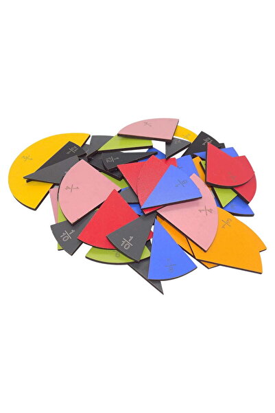 TRAY Kesir Takımı Ahşap Dairesel 51 Parça