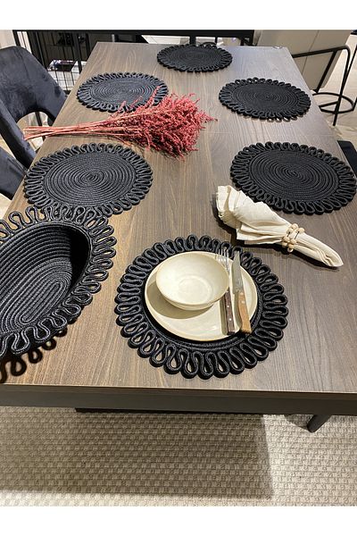 MaVaux Σετ πλάκας και ψωμιού Galaxy Modern Jute 7 τεμαχίων
