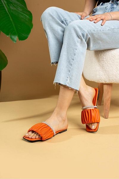 AGACE Pleat Stone Slippers