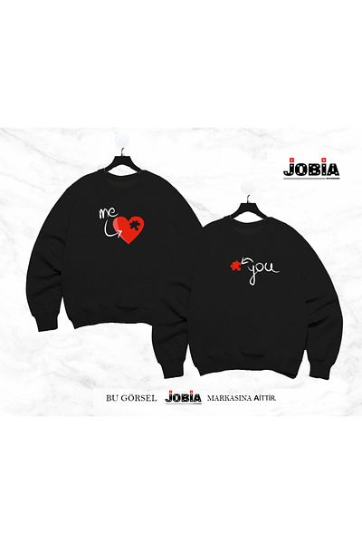 Jobia Outdoors Унисекс комплект от 2 части с принт Me You и любовник, без яка и 3 нишки