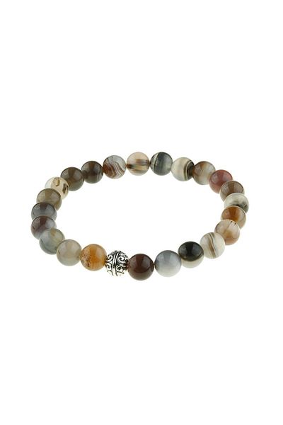 Dünya Doğal Taş Botswana Agate Stone Bracelet -300055