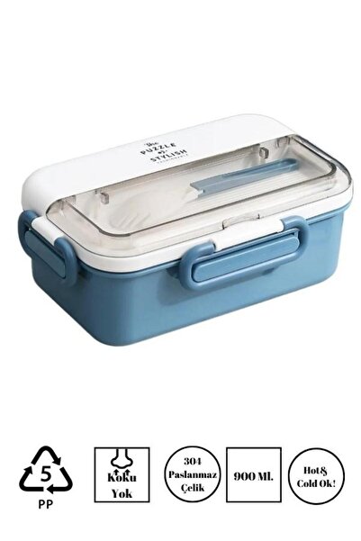 Vagonlife The Puzzle Lunch Box Tek Katlı Paslanmaz Çelik Kolay Kilitlenir Sef...