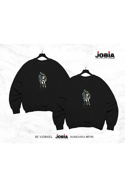 Jobia Outdoors Unisex Motor Passions Lover Couple Combination Φούτερ με λαιμόκοψη 3 κλωστών Σετ 2 τεμαχίων