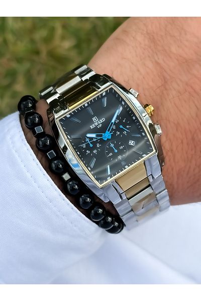 Reward Functions Active New Collection Yellow/Silver ColorMen's Wristwatch+Bracelet