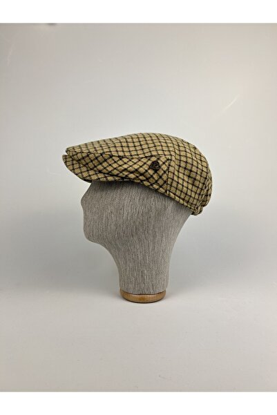 KARNAS ŞAPKA Men's London Model Plaid Cap