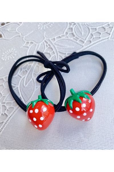 SHEKER HOME 2 Pack Strawberry Figured Elastic Buckle