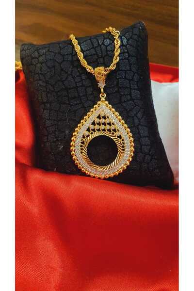 barisiva gold 22 ayar altın kaplama çeyrek takılan kolye 60 cm zinciriyle birlikte