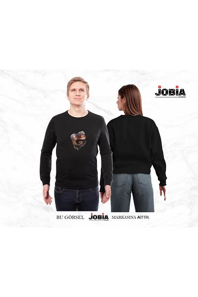 Jobia Outdoors Unisex Γυναικείες Ανδρικές Κοστούμι 2 τεμαχίων με στάμπα Lover Couple Combination Φούτερ με 3 νήματα