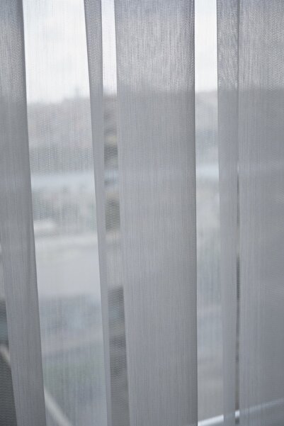 AKSANGRUP Bambu Tül Yıka ve as Kırışmaz Ütü İstemez Sade Kendinden Desenli Et...