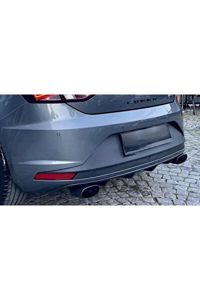 HasAkman Seat Leon Mk3.5 Uyumlu Cupra Sağ-Sol Açık Difüzör Parlak Siyah Difizör Plastik 2017 2018 2019 2020