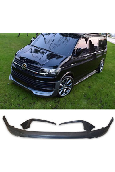 HasAkman Vw Transporter T7  Uyumlu ABT 3 Parça Ön Ek Karlık Mat Siyah Plastik