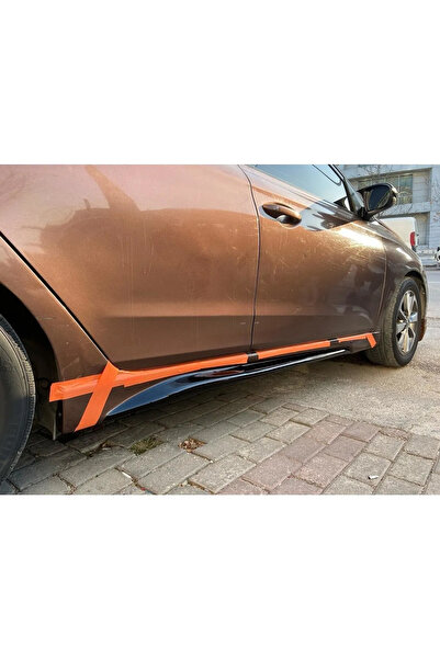 HasAkman Hyundai i20 Uyumlu Custom Yan Marşpiyel Seti Plastik Mat Siyah 2014 2015 2016 2017 2018