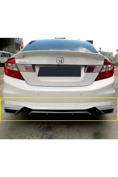 HasAkman Honda Civic Fd6 Egzoz Görünümlü Arka Ek Mat Siyah Plastik 2006 2007 ...