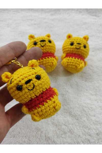 Engin TT Amigurumi Oyuncak Winnie Anahtarlık 1 Adet (winnie the pooh-6 cm)