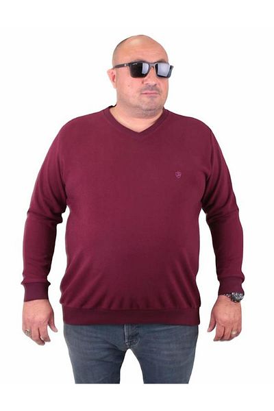 Starbattal Μεγάλο μέγεθος Thessaloniki V-Neck Classic Sweatshirt 23201 MURDUM