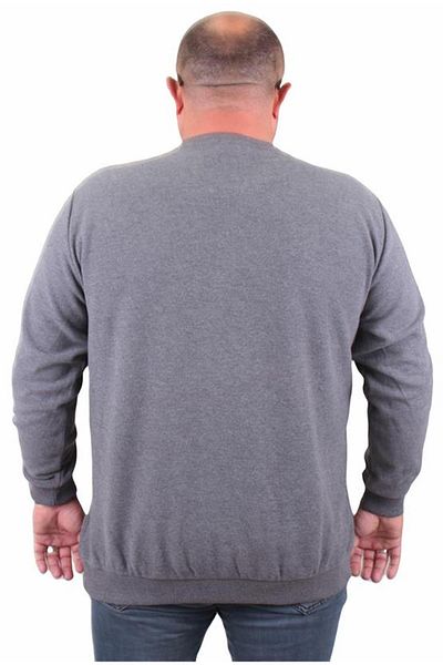 Starbattal Μεγάλο μέγεθος Thessaloniki V-Neck Classic Sweat 23201 ANTHRACITE