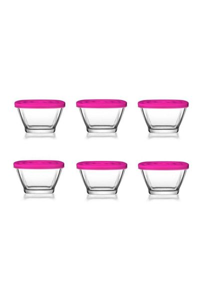 LAV Glass Storage Container with Lid 6 Pieces - Storage Set