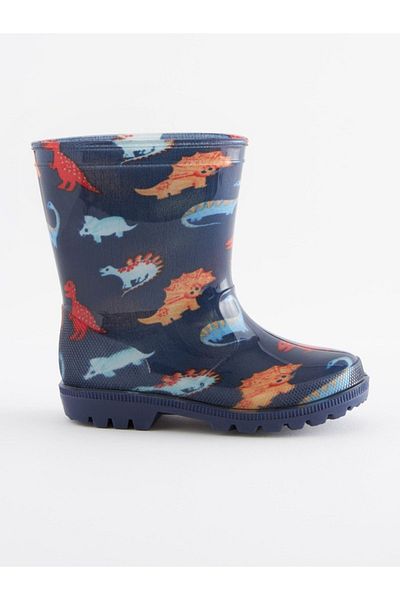 Next Baby Μπότες με στάμπα Navy Blue Dinosaur ALYLB00001