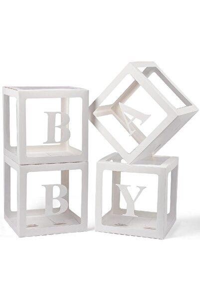 Bkmc Kutu Şeffaf Kutu Baby Yazılı Harf 25 Cm