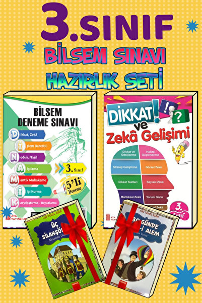Ata Yayıncılık 3. Sınıf BİLSEM Deneme Sınavı Seti+okumayı sevdiren süper hika...
