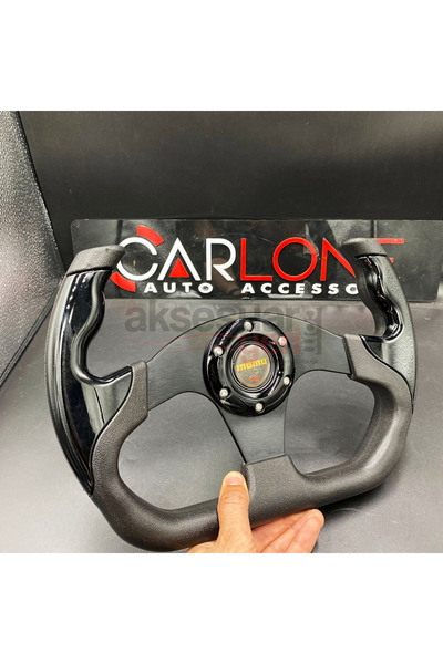 carlone Momo Spor Direksiyon F1 Tesla Model Siyah Renk Momo Tip - Yarış Spor Direksiyonu