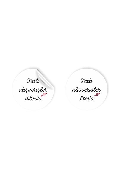 anka design Sticker - We Wish You Sweet Shopping - 60 Pieces - 3cm