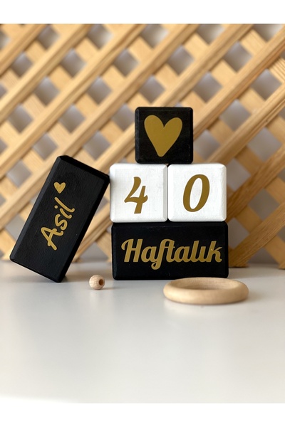 mogokids Isimli Bebek Anne Anı Küpü Dekor Türkçe 5li Set Isimli Ahşap Bebek A...