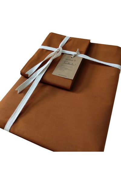 MundoLindo 100% Natural Cotton Single Sheet Set Dark Cinnamon