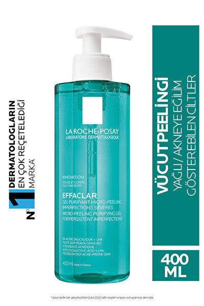 La Roche Posay Effaclar Mikro-peeling Arındırıcı Jel 400 ml- Akneye Eğilim Gösteren Ciltler DEMBA159