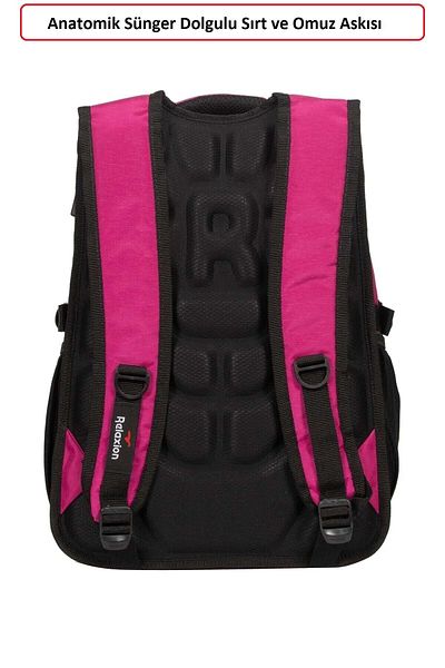 Konfores 1552-2227 Unisex Ανατομική Σχολική Τσάντα Πλάτης Ροζ